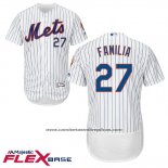 Camiseta Beisbol Hombre New York Mets 27 Jeurys Familia Blanco Flex Base