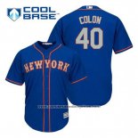 Camiseta Beisbol Hombre New York Mets Bartolo Colon 40 Azul Alterno Cool Base