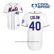 Camiseta Beisbol Hombre New York Mets Bartolo Colon 40 Blanco Alterno Cool Base