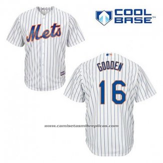 Camiseta Beisbol Hombre New York Mets Dwight Gooden 16 Blanco Primera Cool Base