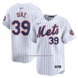 Camiseta Beisbol Hombre New York Mets Edwin Diaz Primera Limited Blanco