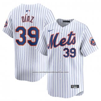 Camiseta Beisbol Hombre New York Mets Edwin Diaz Primera Limited Blanco