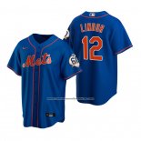 Camiseta Beisbol Hombre New York Mets Francisco Lindor Alterno Azul