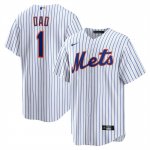 Camiseta Beisbol Hombre New York Mets NO 1 Dad Primera Replica Blanco