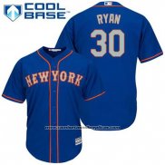 Camiseta Beisbol Hombre New York Mets Nolan Ryan 30 Azul Alterno Cool Base