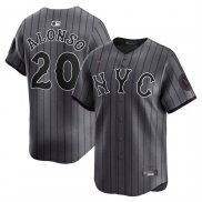 Camiseta Beisbol Hombre New York Mets Pete Alonso Ciudad Conectada Limited Gris