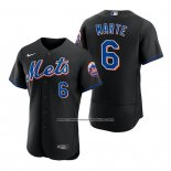 Camiseta Beisbol Hombre New York Mets Starling Marte Autentico Alterno Negro