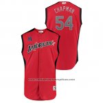 Camiseta Beisbol Hombre New York New York Yankees 2019 All Star Workout American League Aroldis Chapman Rojo