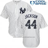 Camiseta Beisbol Hombre New York Yankees 44 Reggie Jackson Blancoteam Logo Fashion Cool Base