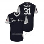 Camiseta Beisbol Hombre New York Yankees Aaron Hicks 2018 LLWS Players Weekend Hicksie Azul