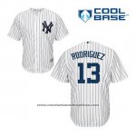 Camiseta Beisbol Hombre New York Yankees Alex Rodriguez 13 Blanco Primera Cool Base