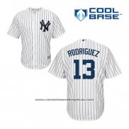 Camiseta Beisbol Hombre New York Yankees Alex Rodriguez 13 Blanco Primera Cool Base