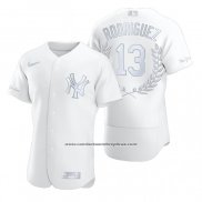 Camiseta Beisbol Hombre New York Yankees Alex Rodriguez Award Collection AL MVP Blanco