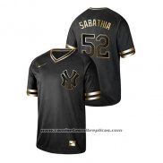 Camiseta Beisbol Hombre New York Yankees C.c. Sabathia 2019 Golden Edition Negro