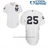 Camiseta Beisbol Hombre New York Yankees Mark Teixeira 25 Blanco Gms The Boss Cool Base