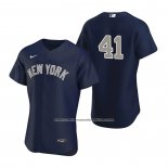 Camiseta Beisbol Hombre New York Yankees Miguel Andujar Autentico 2020 Alterno Azul