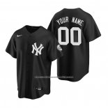 Camiseta Beisbol Hombre New York Yankees Personalizada Replica Fashion Negro