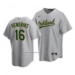 Camiseta Beisbol Hombre Oakland Athletics Liam Hendriks Replica Road 2020 Gris