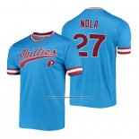 Camiseta Beisbol Hombre Philadelphia Phillies Aaron Nola Cooperstown Collection Stitches Azul