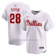 Camiseta Beisbol Hombre Philadelphia Phillies Alec Bohm Primera Limited Blanco