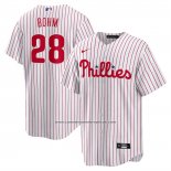 Camiseta Beisbol Hombre Philadelphia Phillies Alec Bohm Primera Replica Blanco