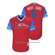 Camiseta Beisbol Hombre Philadelphia Phillies Nick Williams 2018 LLWS Players Weekend Nicky Dubs Scarlet