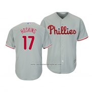 Camiseta Beisbol Hombre Philadelphia Phillies Rhys Hoskins Cool Base Segunda Gris