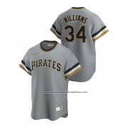 Camiseta Beisbol Hombre Pittsburgh Pirates Trevor Williams Cooperstown Collection Road Gris