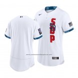 Camiseta Beisbol Hombre San Diego Padres 2021 All Star Autentico Blanco