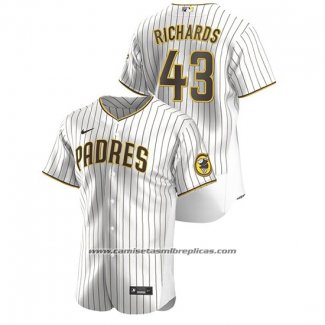 Camiseta Beisbol Hombre San Diego Padres Garrett Richards Autentico Blanco Marron