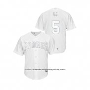 Camiseta Beisbol Hombre San Diego Padres Greg Garcia 2019 Players Weekend Replica Blanco