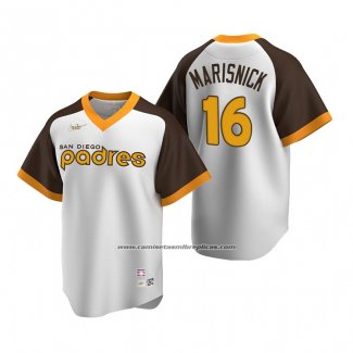 Camiseta Beisbol Hombre San Diego Padres Jake Marisnick Cooperstown Collection Primera Blanco