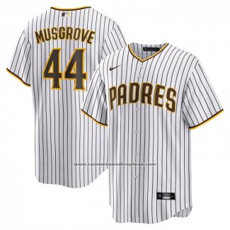 Camiseta Beisbol Hombre San Diego Padres Joe Musgrove Primera Replica Blanco