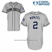 Camiseta Beisbol Hombre San Diego Padres Johnny Manziel 2 Gris Cool Base