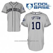 Camiseta Beisbol Hombre San Diego Padres Justin Upton 10 Gris Cool Base