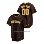 Camiseta Beisbol Hombre San Diego Padres Personalizada 2020 Replica Road Marron