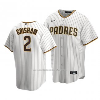 Camiseta Beisbol Hombre San Diego Padres Trent Grisham Replica Primera Marron Blanco