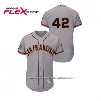 Camiseta Beisbol Hombre San Francisco Giants 2019 Jackie Robinson Day Flex Base Gris