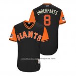 Camiseta Beisbol Hombre San Francisco Giants Hunter Pence 2018 LLWS Players Weekend Underpants Negro