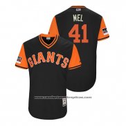 Camiseta Beisbol Hombre San Francisco Giants Mark Melancon 2018 LLWS Players Weekend Mel Negro