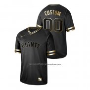 Camiseta Beisbol Hombre San Francisco Giants Personalizada 2019 Golden Edition V Neck Negro