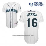 Camiseta Beisbol Hombre Seattle Mariners Austin Jackson 16 Blanco Primera Cool Base