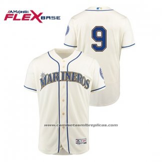 Camiseta Beisbol Hombre Seattle Mariners Dee Gordon Hispanic Heritage Flex Base Crema
