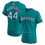 Camiseta Beisbol Hombre Seattle Mariners Julio Rodriguez Alternate Elite Aguamarina