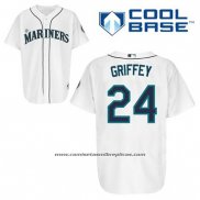 Camiseta Beisbol Hombre Seattle Mariners Ken Griffey 24 Blanco Primera Cool Base
