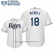 Camiseta Beisbol Hombre Tampa Bay Rays Joey Wendle Cool Base Primera Blanco