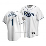 Camiseta Beisbol Hombre Tampa Bay Rays Willy Adames Replica Primera 2020 Blanco