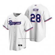 Camiseta Beisbol Hombre Texas Rangers Jonah Heim Replica Primera Blanco