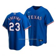 Camiseta Beisbol Hombre Texas Rangers Jose Trevino Alterno Replica Azul