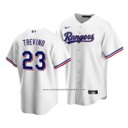 Camiseta Beisbol Hombre Texas Rangers Jose Trevino Replica Primera Blanco